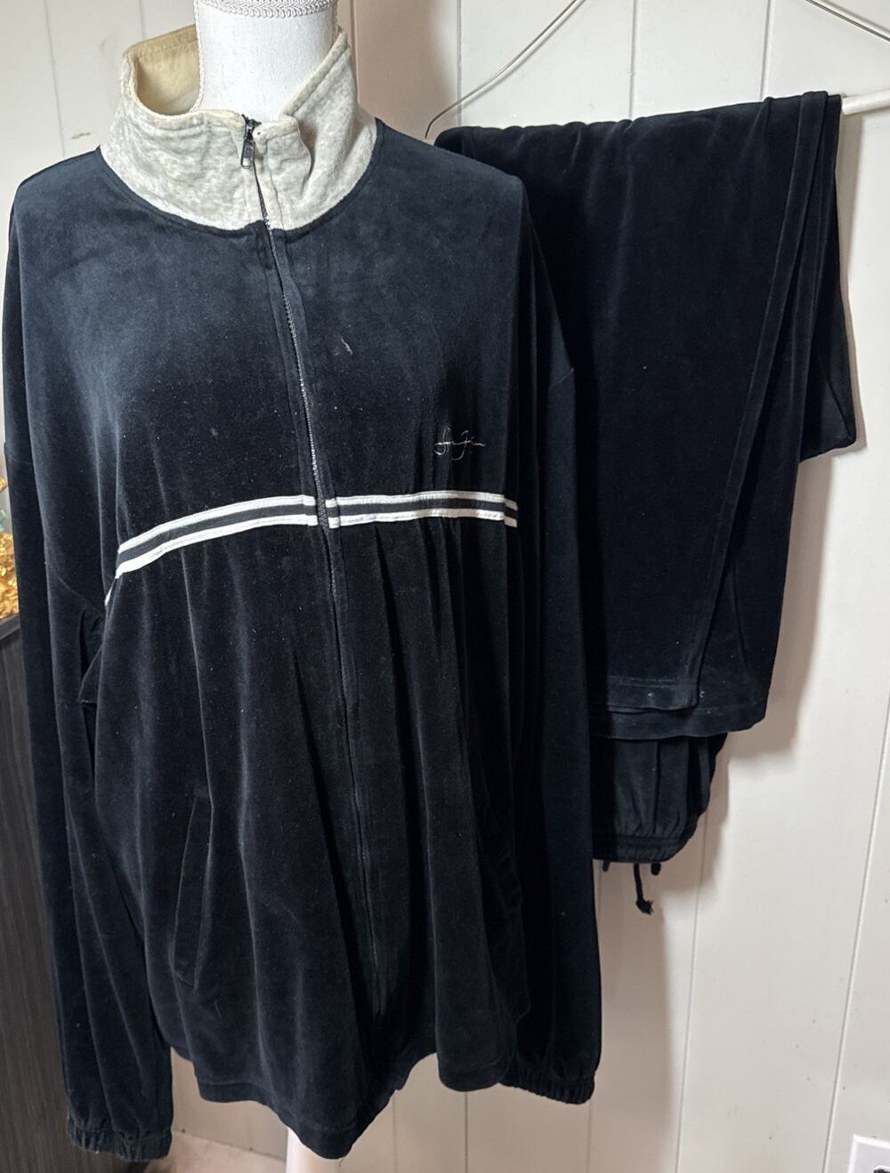 Vintage Sean John Track Suit Full Zip Jacket 1990s Mens Polyester/Cotton 2XL HH
